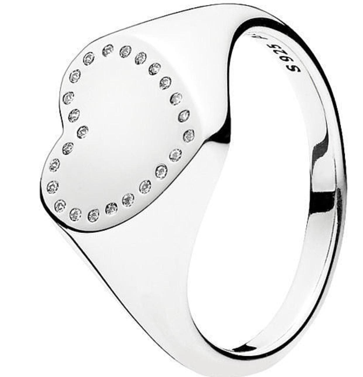 Pandora - Anello a sigillo con forma di cuore