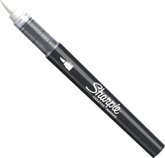 Marcatore Acrilico Creative Marker Punta Pennello Bianco Sharpie