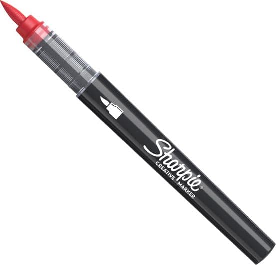 Marcatore Acrilico Creative Marker Punta Pennello Rosso Sharpie