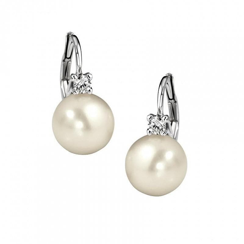 Giorgio VIsconti - ORECCHINI IN ORO BIANCO , DIAMANTI E PERLA - 2