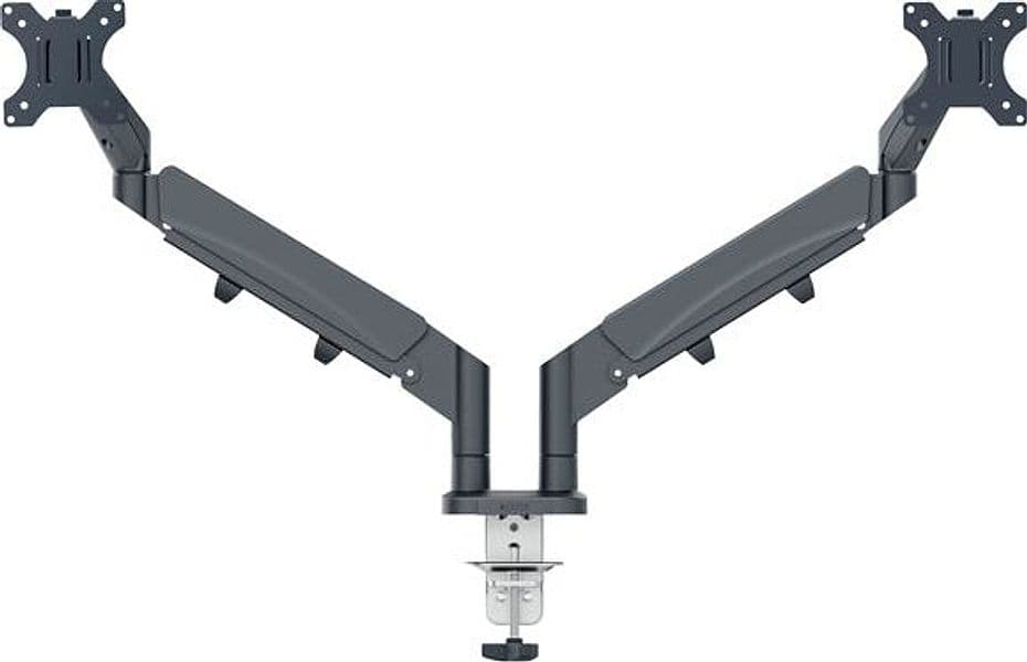 Braccio salvaspazio per monitor doppio grigio scuro Leitz