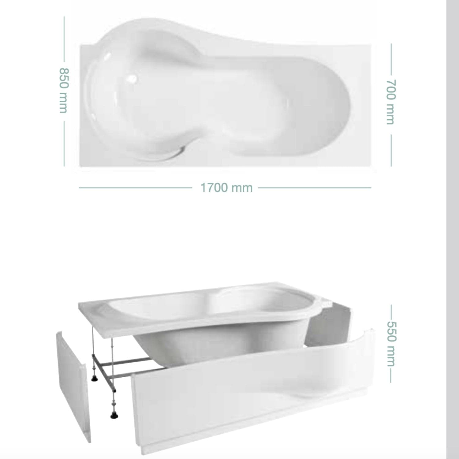Vasca da bagno Star 170x70cm h550cm in Vasche da bagno idromassaggio StileBagno - Roma, commercioVirtuoso.it