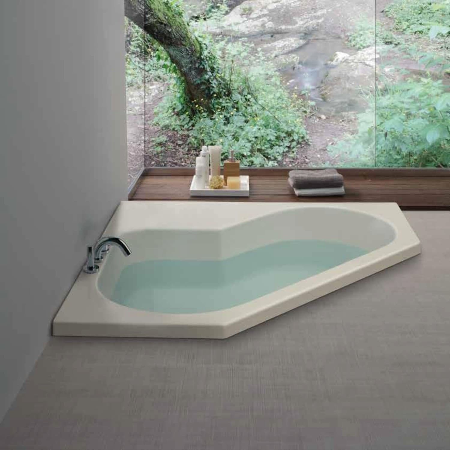 Vasca da Bagno ad angolo DIAMANTE dimensioni 120x120 h55 in Vasca da bagno giapponese StileBagno - Roma, commercioVirtuoso.it