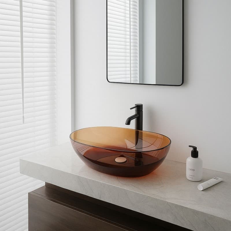 Lavabo da Appoggio BOWL in Resina Trasparente in Lavabi StileBagno - Roma, commercioVirtuoso.it