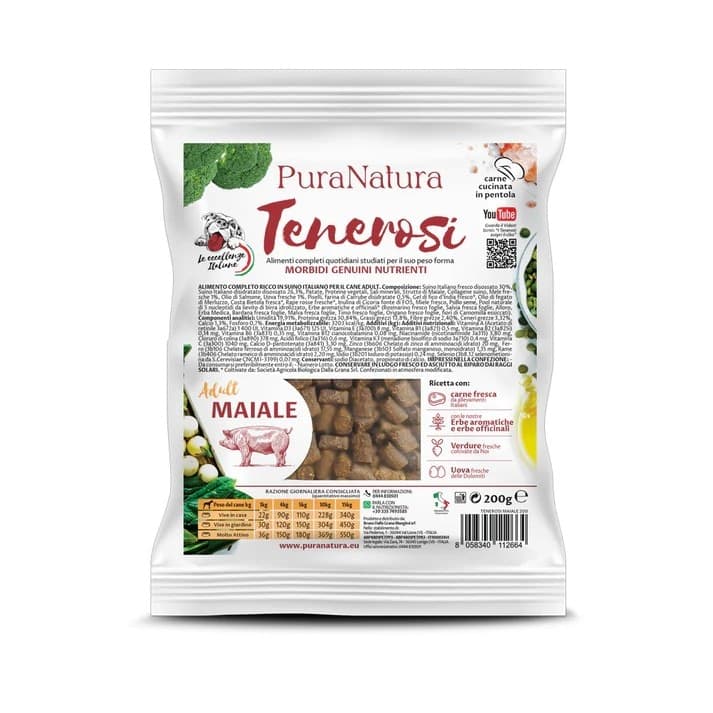 Pura Natura Tenerosi Adult Maiale Crocchette per Cani in Secco 101 Market - Poggibonsi, commercioVirtuoso.it