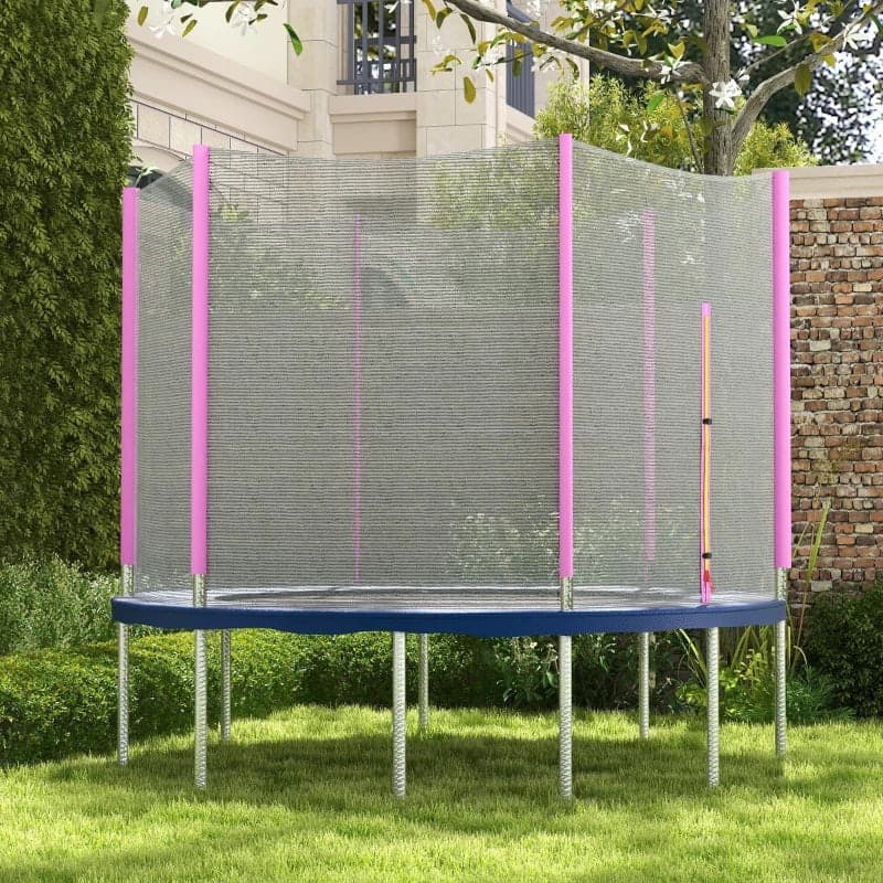 Rete Di Protezione per Trampolini 244 x H180 cm Nero Rosa 6 pali in Accessori per trampolini Danyx - Casoria, commercioVirtuoso.it