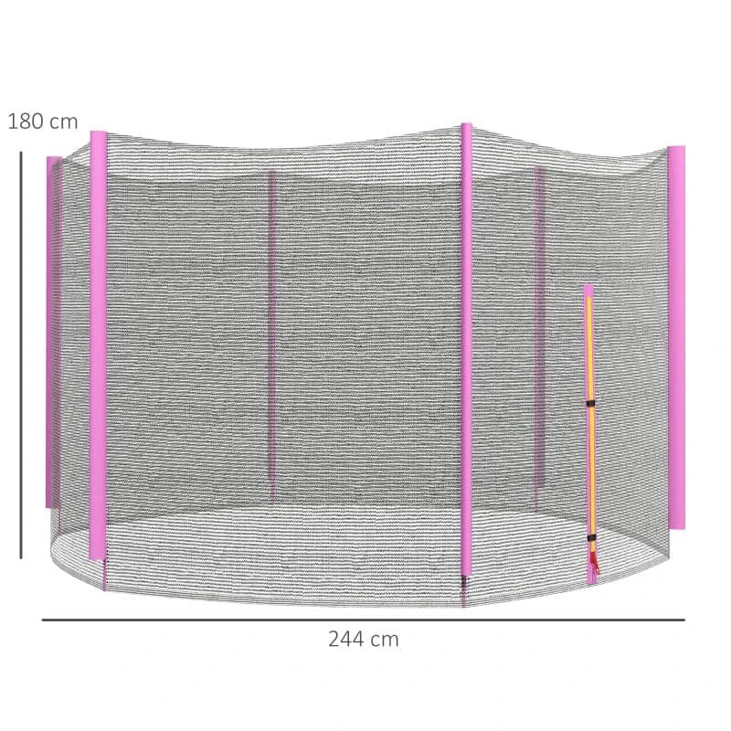 Rete Di Protezione per Trampolini 244 x H180 cm Nero Rosa 6 pali in Accessori per trampolini Danyx - Casoria, commercioVirtuoso.it
