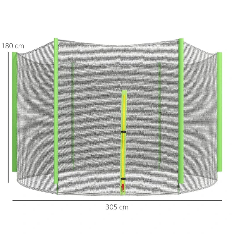Rete Di Protezione per Trampolini 305 x H180 cm Nero Verde 6 pali in Accessori per trampolini Danyx - Casoria, commercioVirtuoso.it