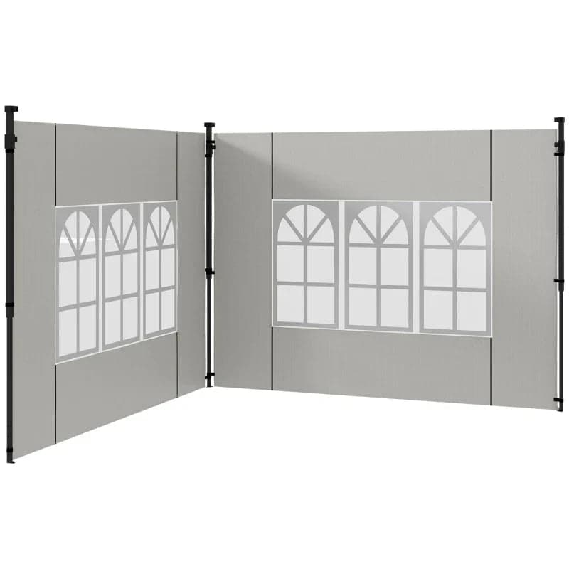 Kit 2pz Laterali Gazebo 293 x H 193cm Tessuto PE con finestra Bianco in Tende per eventi e tendoni Danyx - Casoria, commercioVirtuoso.it