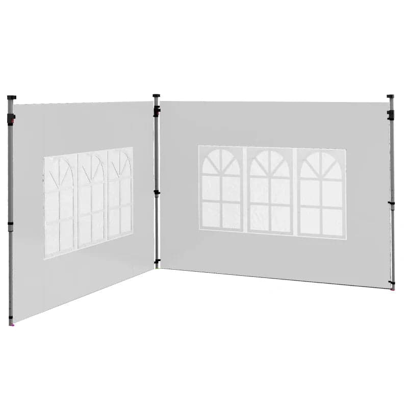 Kit 2pz Laterali Gazebo 295 x H 195cm Tessuto Oxford con finestra Bianco in Tende per eventi e tendoni Danyx - Casoria, commercioVirtuoso.it