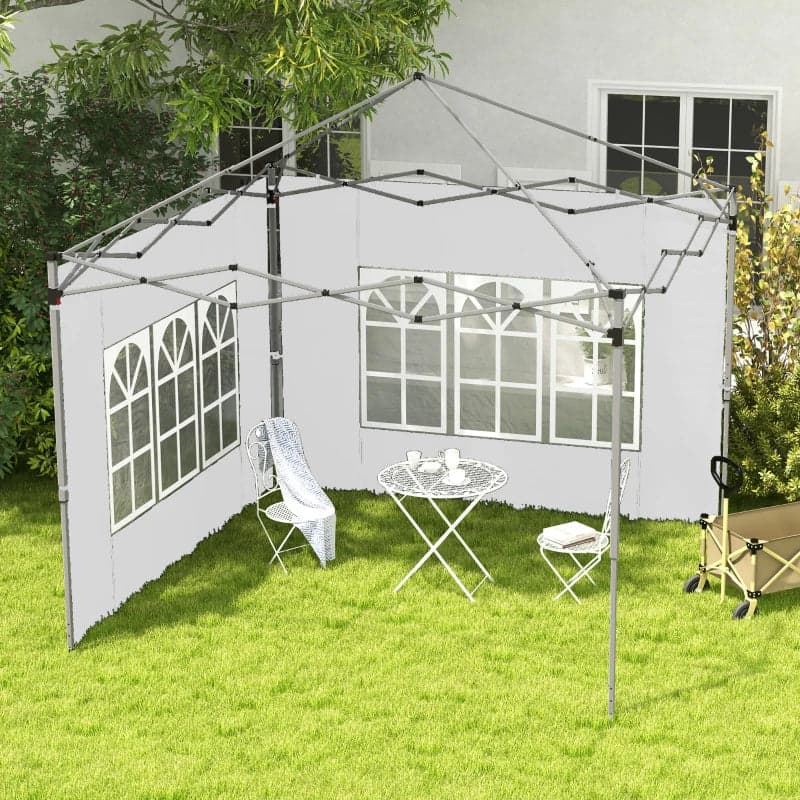 Kit 2pz Laterali Gazebo 295 x H 195cm Tessuto Oxford con finestra Bianco in Tende per eventi e tendoni Danyx - Casoria, commercioVirtuoso.it