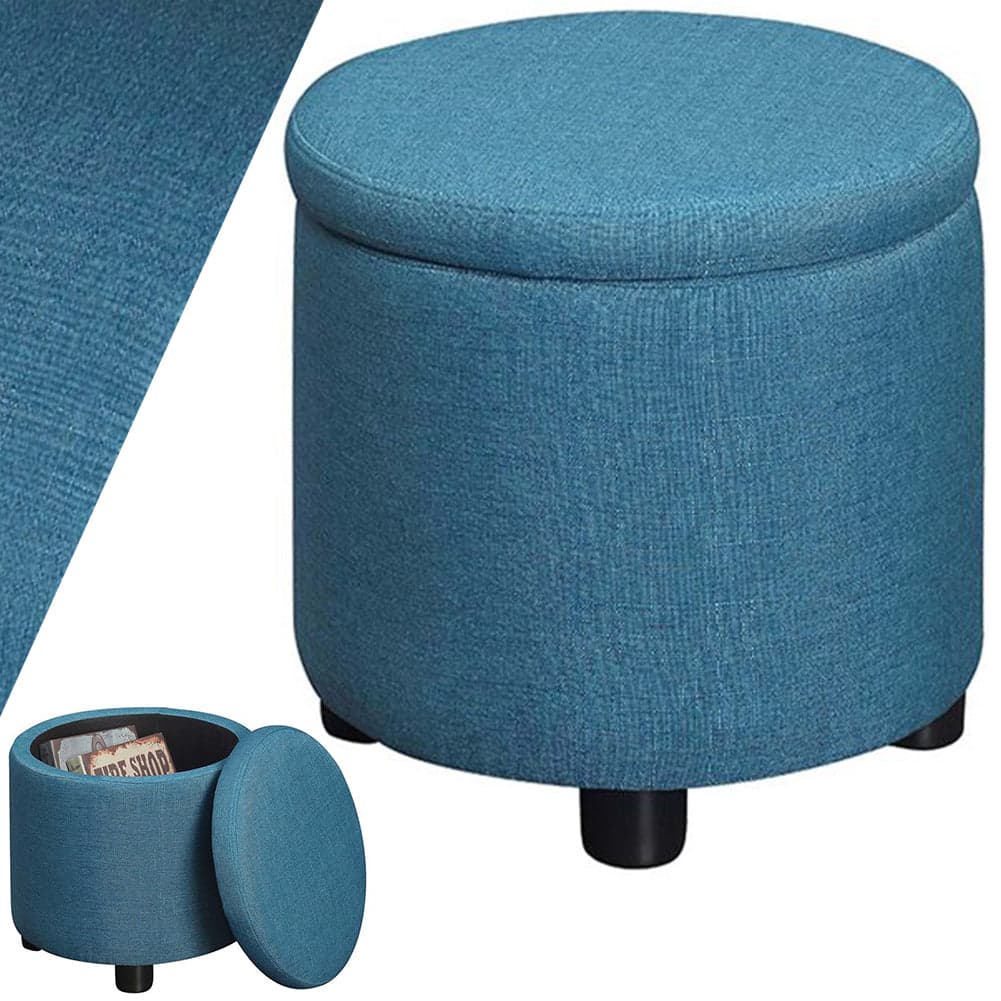 Pouf Contenitore Sgabello Poggiapiedi in Tessuto 40x40 H40cm Blu in  Danyx - Casoria, commercioVirtuoso.it