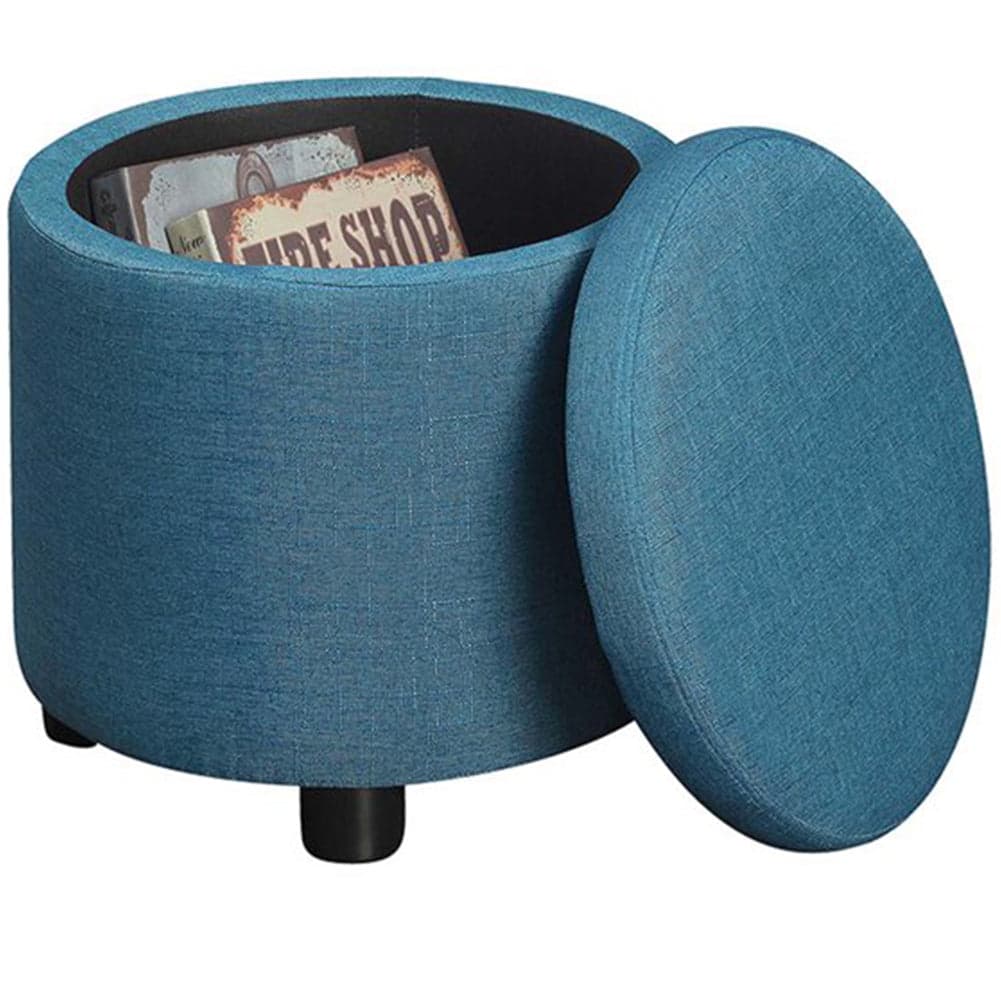 Pouf Contenitore Sgabello Poggiapiedi in Tessuto 40x40 H40cm Blu in  Danyx - Casoria, commercioVirtuoso.it