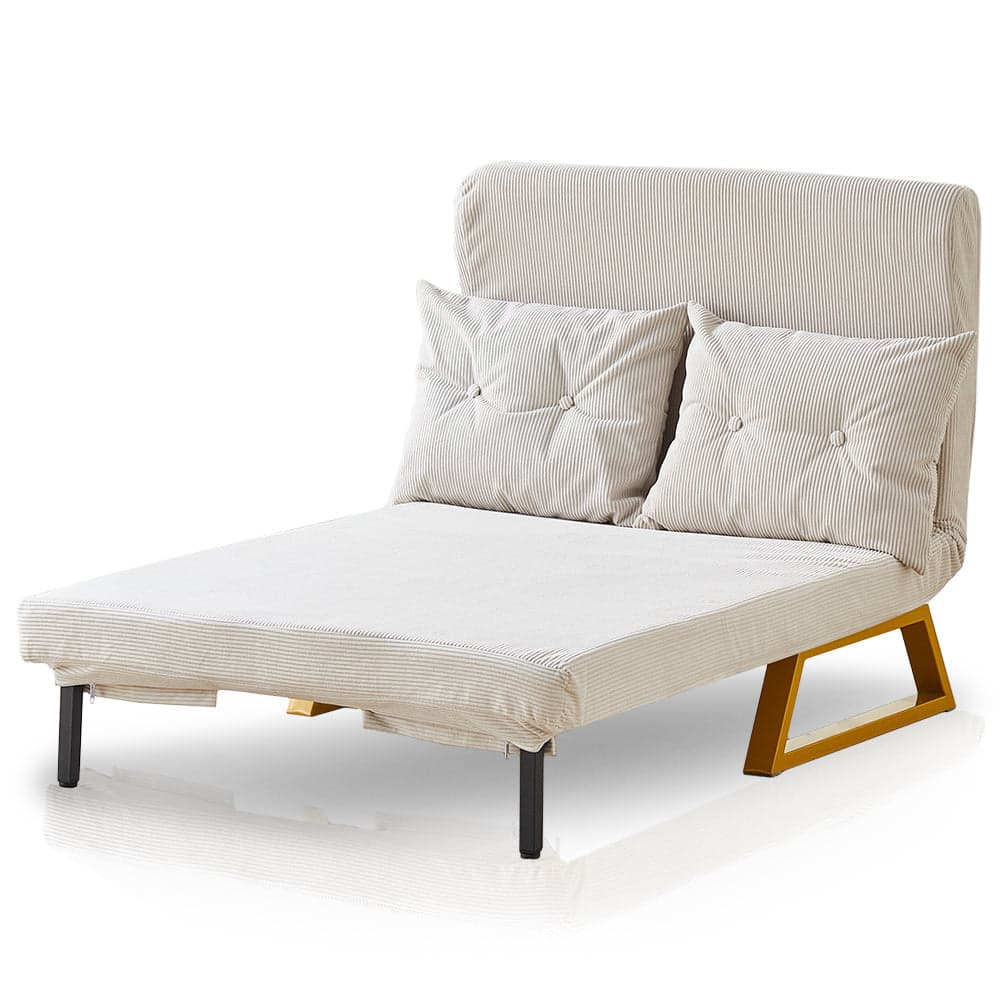 Poltrona Pieghevole Letto 2posti Recliner Seduta Morbida Braccioli Salvaspazio Crema in Poltrone relax et chaise longue Danyx - Casoria, commercioVirtuoso.it