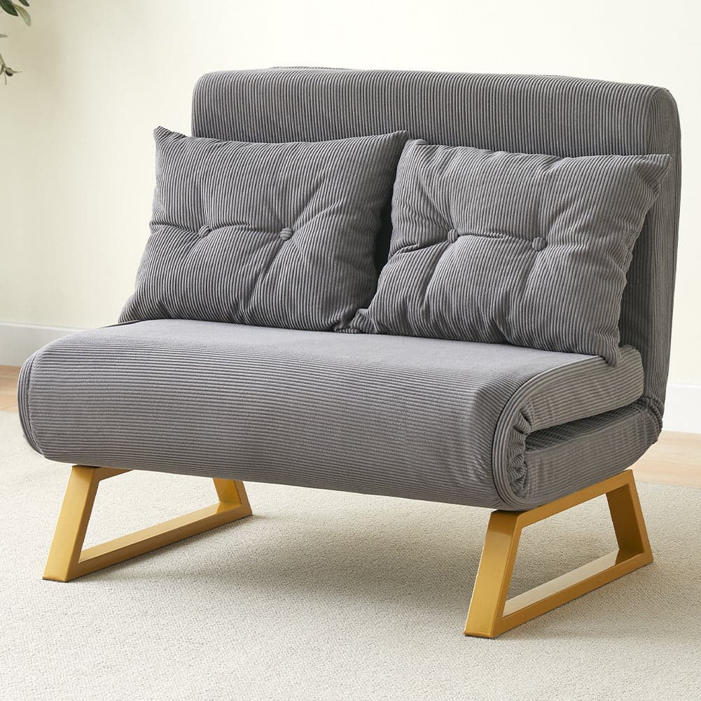 Poltrona Pieghevole Letto 2posti Recliner Seduta Morbida Braccioli Salvaspazio Grigio in Poltrone relax et chaise longue Danyx - Casoria, commercioVirtuoso.it