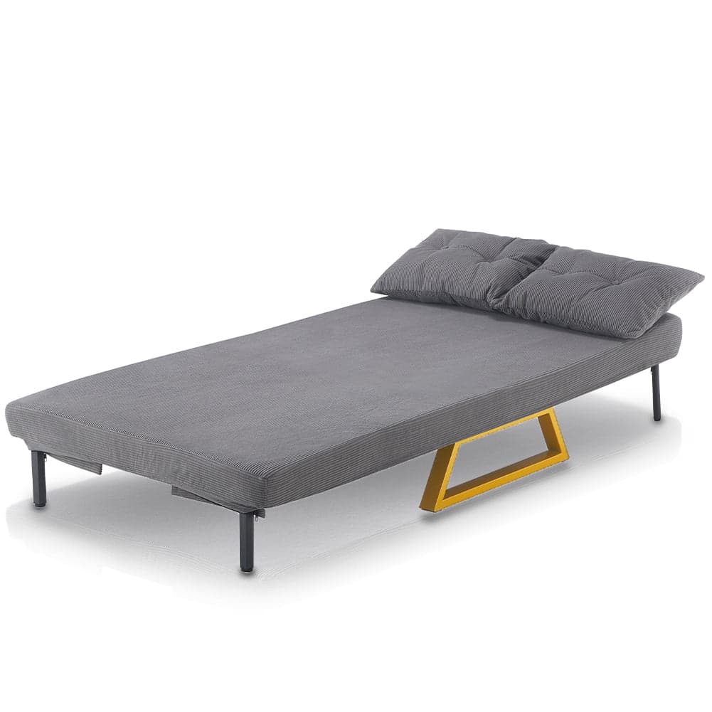 Poltrona Pieghevole Letto 2posti Recliner Seduta Morbida Braccioli Salvaspazio Grigio in Poltrone relax et chaise longue Danyx - Casoria, commercioVirtuoso.it