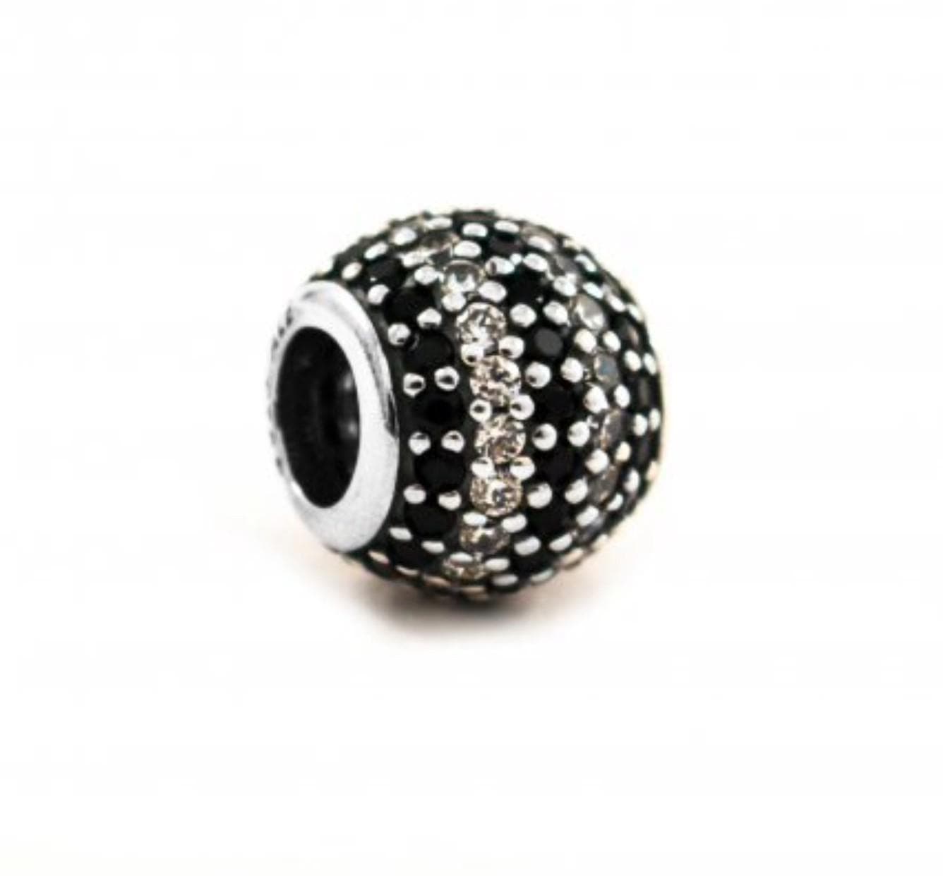 Pandora -  Charm Pavé Righe Nere