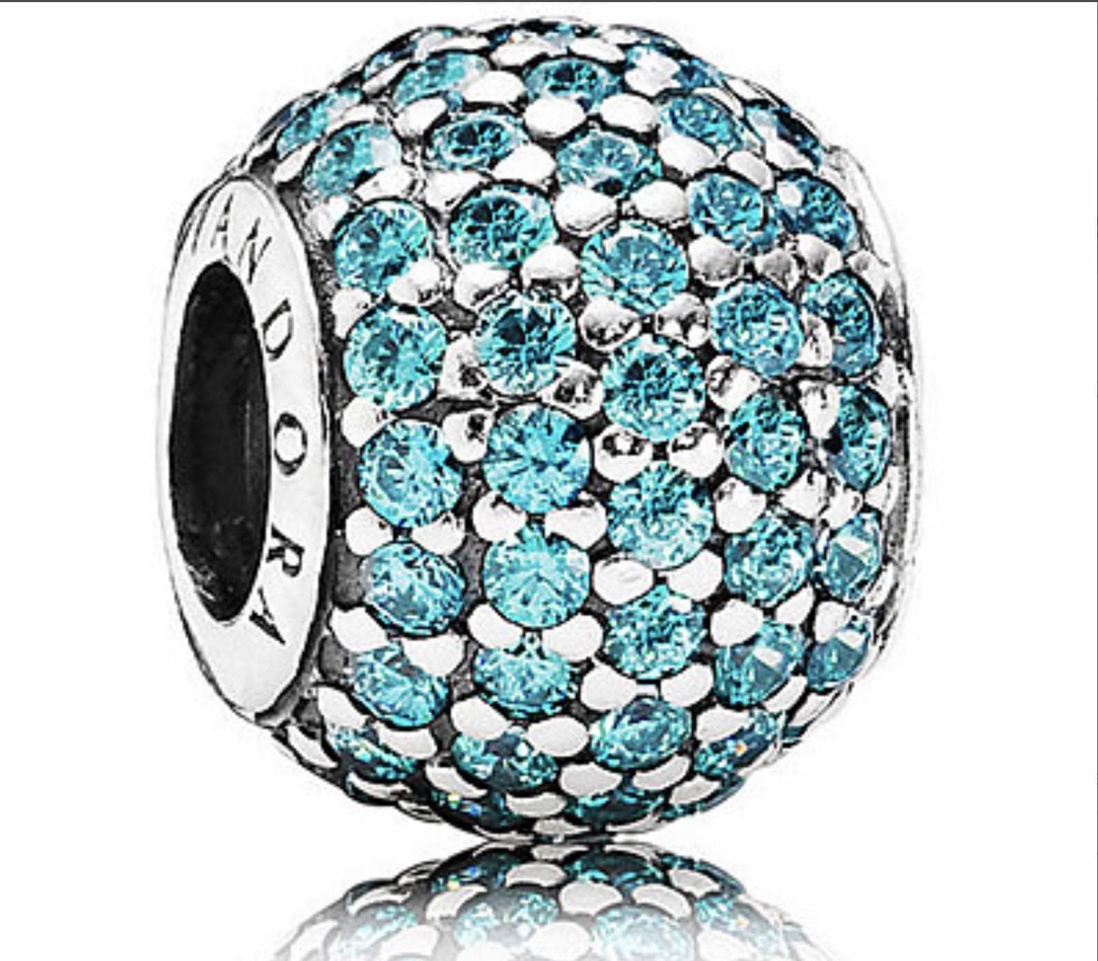 Pandora - Charm Sfera In Pavè Turchese in Bead Charm Alba Gioielli - Casoria, commercioVirtuoso.it