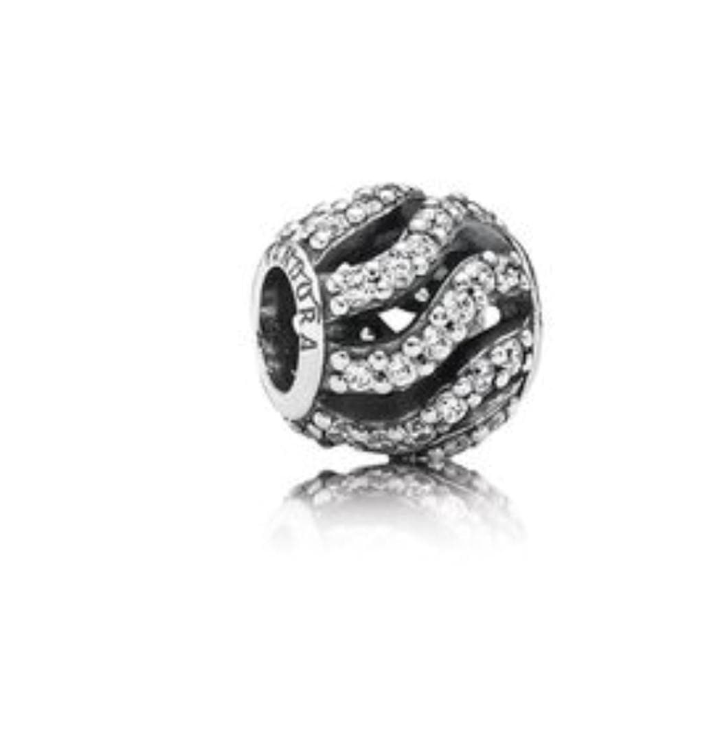 Pandora - Charm Pave Onde Bianco in Bead Charm Alba Gioielli - Casoria, commercioVirtuoso.it