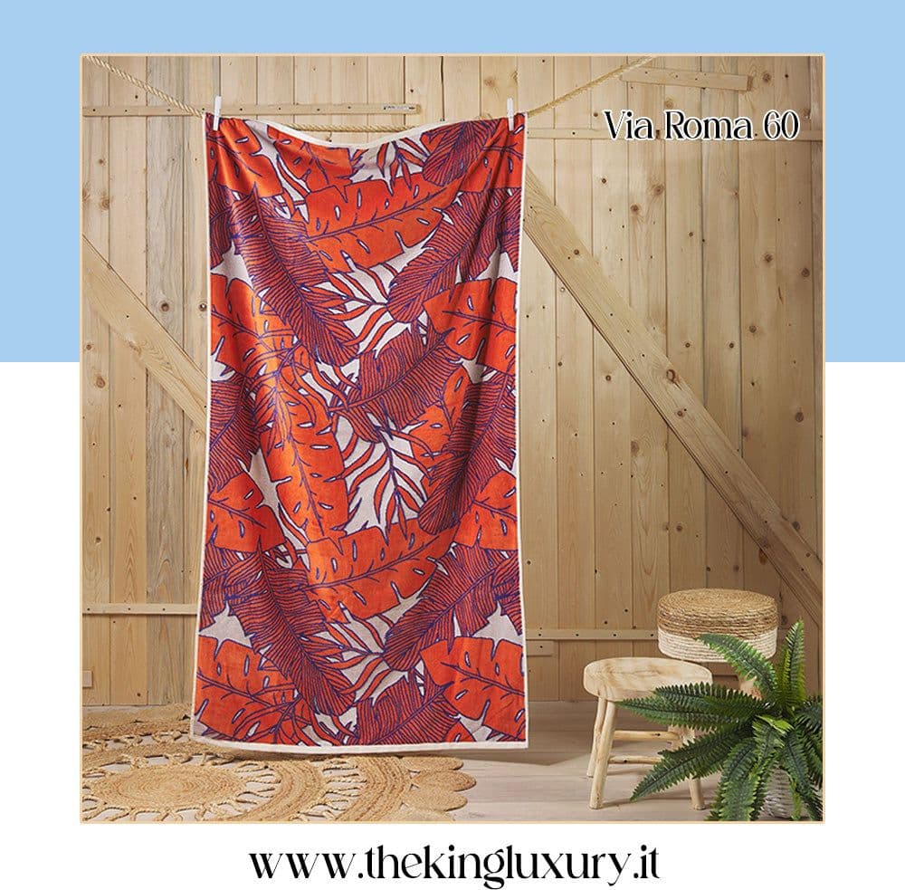Telo mare Via Roma 60 Fauna 90X170 CM Spugna di Cotone Cimato in Teli mare The King Luxury - San Marcellino, commercioVirtuoso.it
