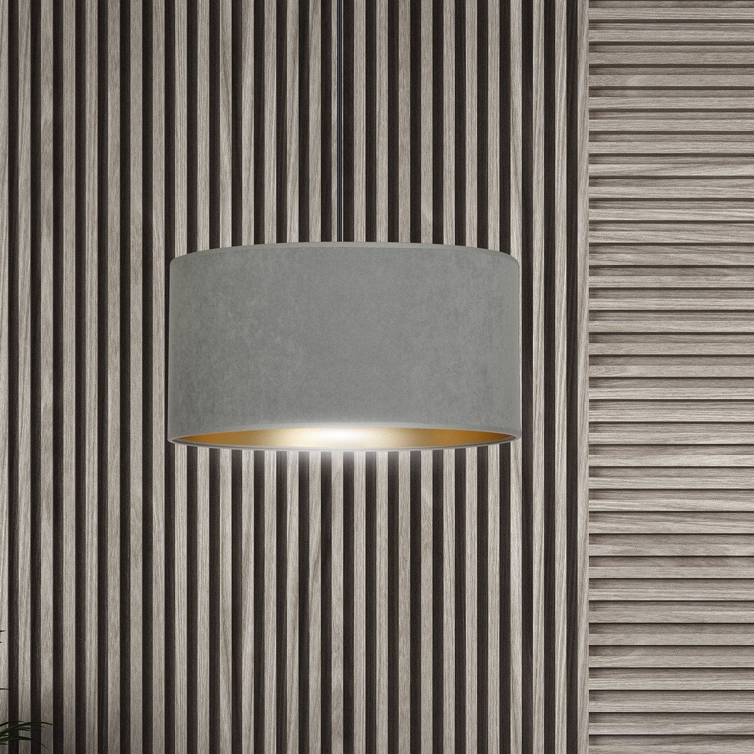 Sospensione 1 Luce Hilde In Acciaio Nero E Paralume In Tessuto Grigio in Lampade a sospensione LuceArt - Montecorvino Pugliano, commercioVirtuoso.it