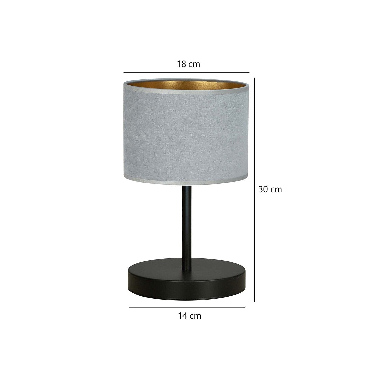 Lampada Da Tavolo 1 Luce Hilde In Acciaio Nero E Paralume In Tessuto Grigio in Lampade da tavolo e abat-jour LuceArt - Montecorvino Pugliano, commercioVirtuoso.it