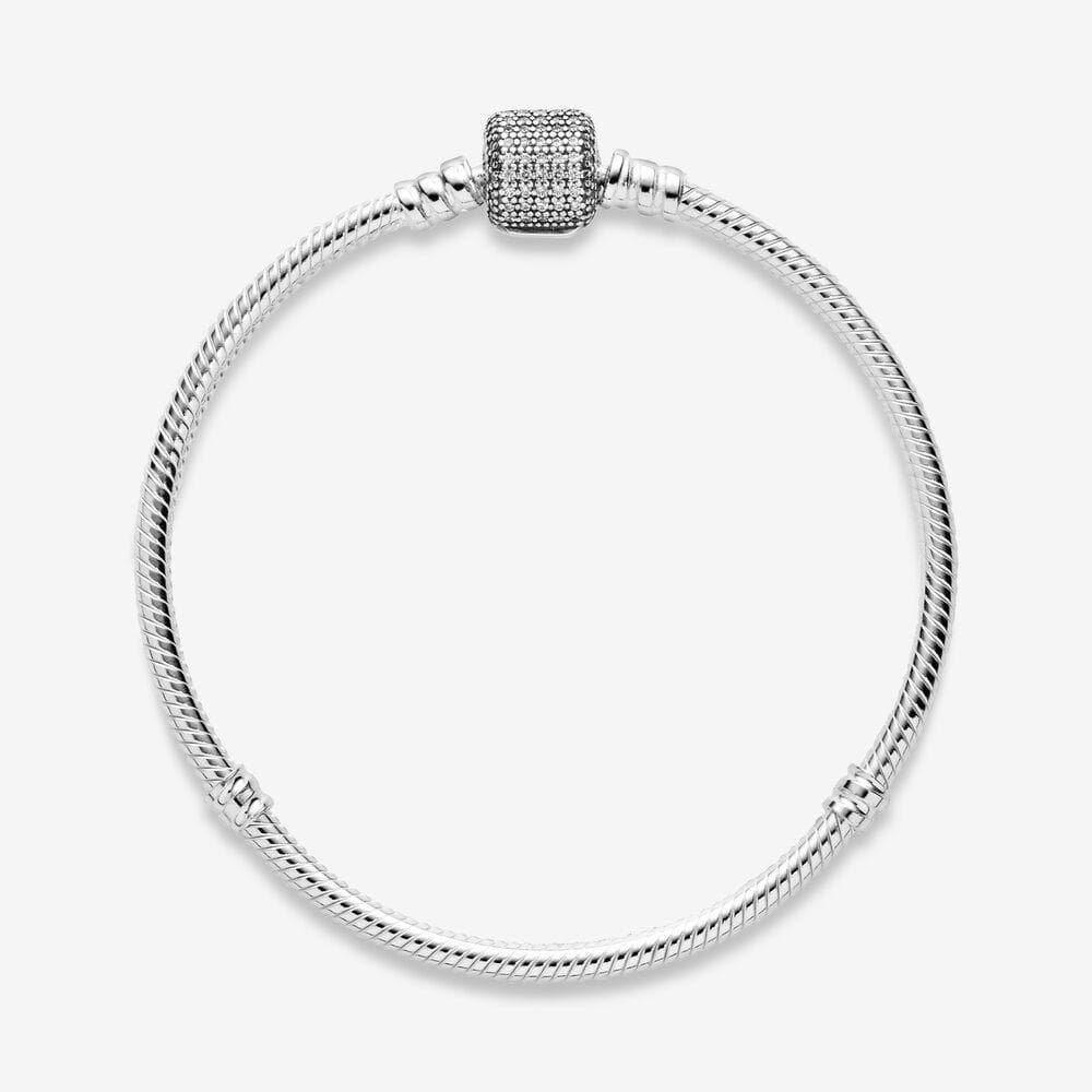 Pandora Bracciale Moments con maglia snake e chiusura con pavé scintillante in Bracciali Alba Gioielli - Casoria, commercioVirtuoso.it