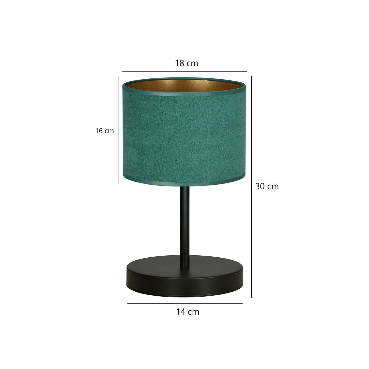 Lampada Da Tavolo 1 Luce Hilde In Acciaio Nero E Paralume In Tessuto Verde in Lampade da tavolo e abat-jour LuceArt - Montecorvino Pugliano, commercioVirtuoso.it