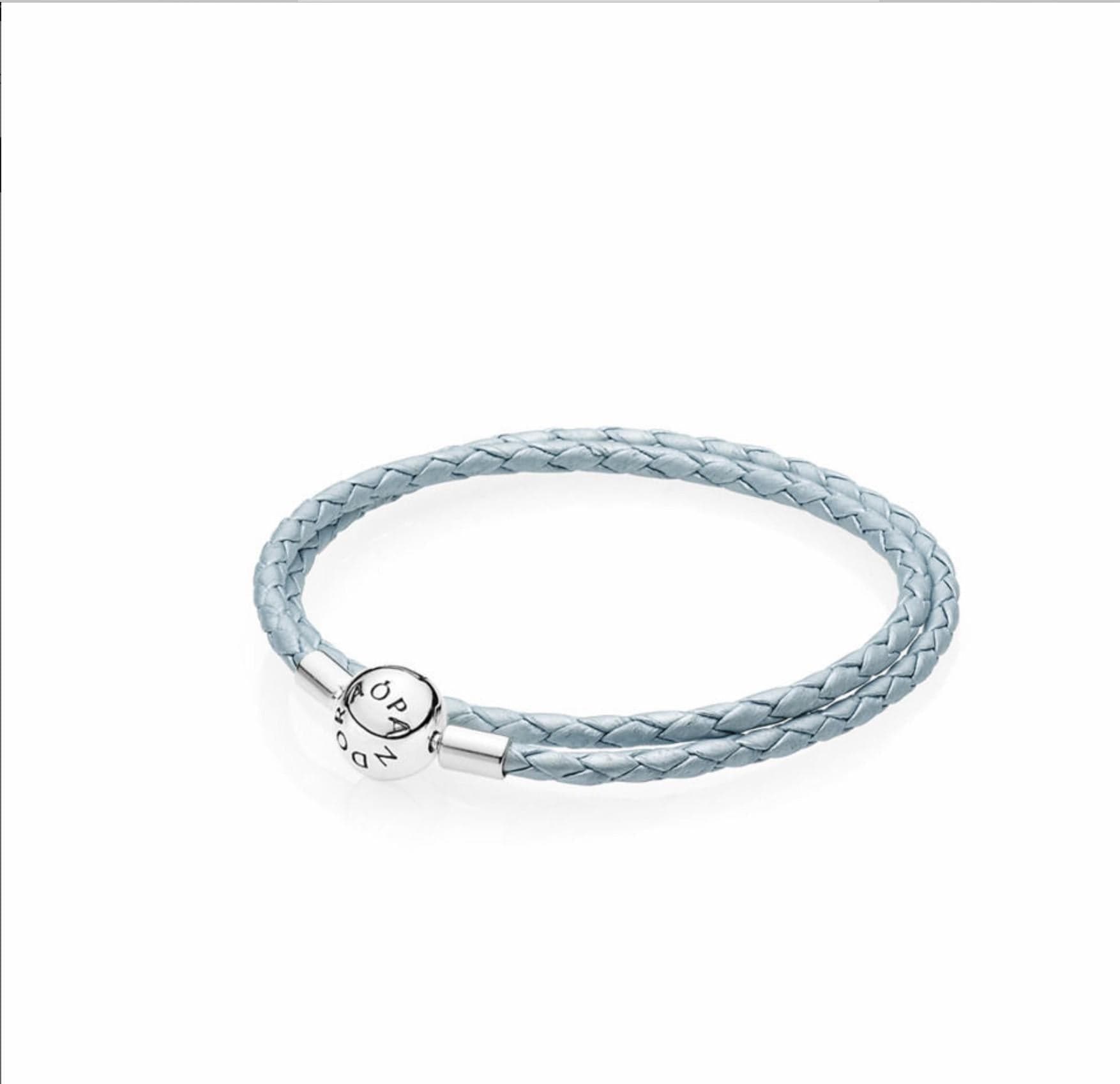 Pandora - Bracciale In Pelle Verde Menta Due Giri in Bracciali Alba Gioielli - Casoria, commercioVirtuoso.it
