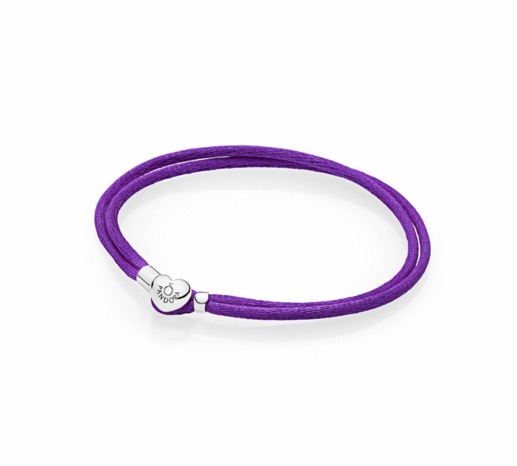 PANDORA - Bracciale In Tessuto Viola