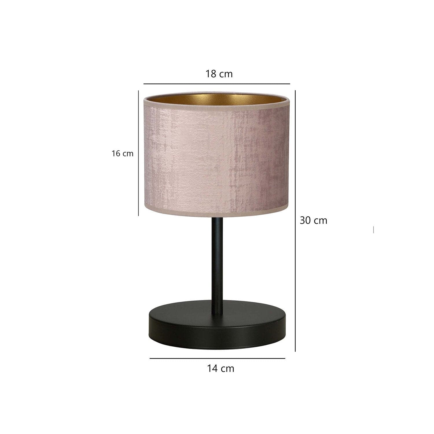 Lampada Da Tavolo 1 Luce Hilde In Acciaio Nero E Paralume In Tessuto Rosa in Lampade da tavolo e abat-jour LuceArt - Montecorvino Pugliano, commercioVirtuoso.it