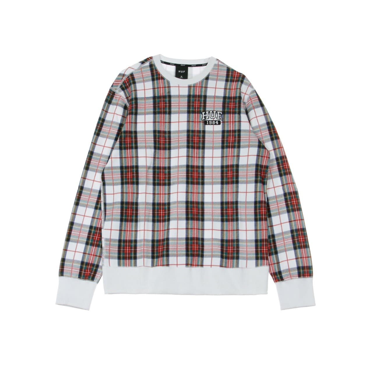HUF Felpa Leggera Girocollo Uomo Spungen Crew White