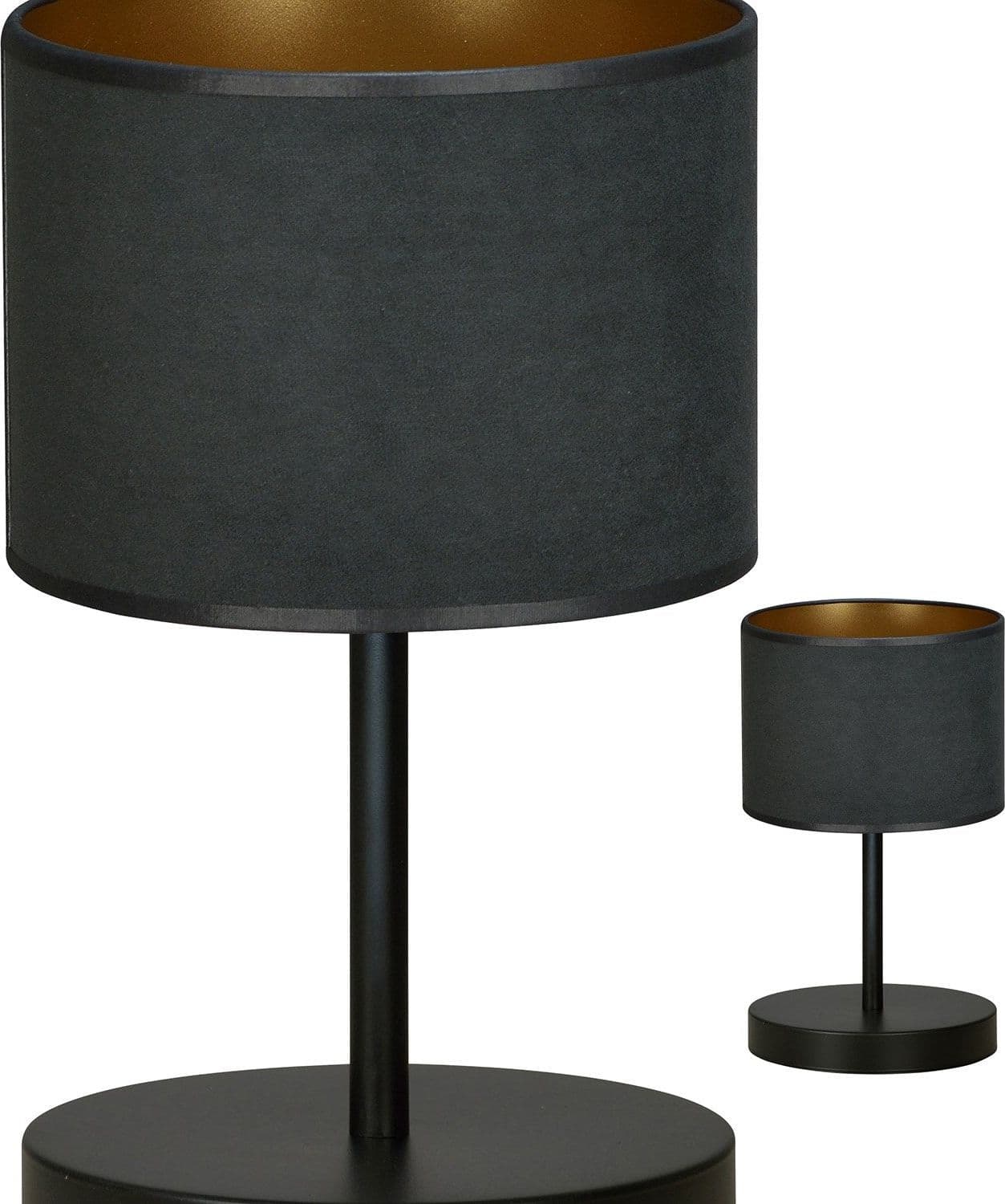 Lampada Da Tavolo 1 Luce Hilde In Acciaio Nero E Paralume In Tessuto Nero in Lampade da tavolo e abat-jour LuceArt - Montecorvino Pugliano, commercioVirtuoso.it