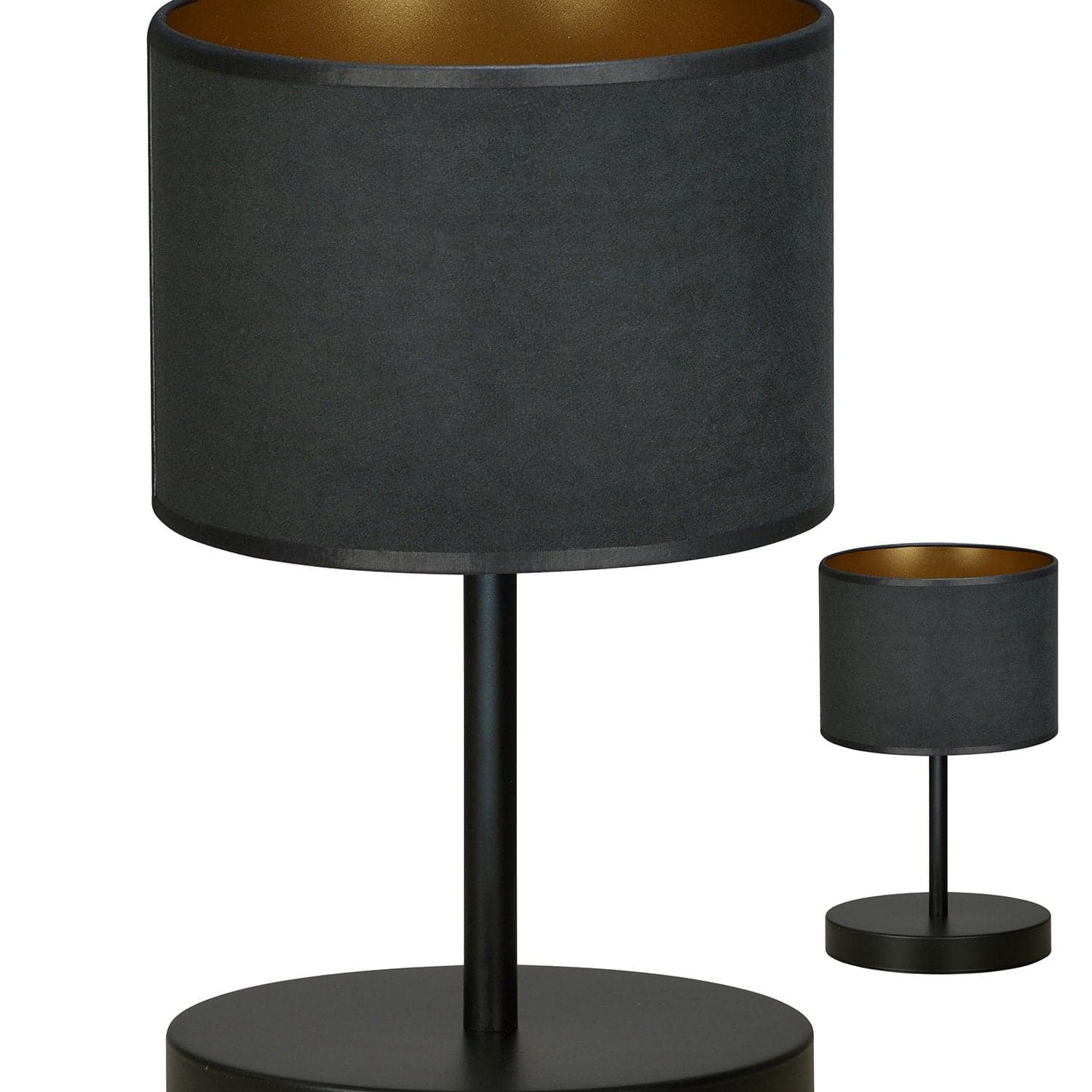 Lampada Da Tavolo 1 Luce Hilde In Acciaio Nero E Paralume In Tessuto Nero in Lampade da tavolo e abat-jour LuceArt - Montecorvino Pugliano, commercioVirtuoso.it