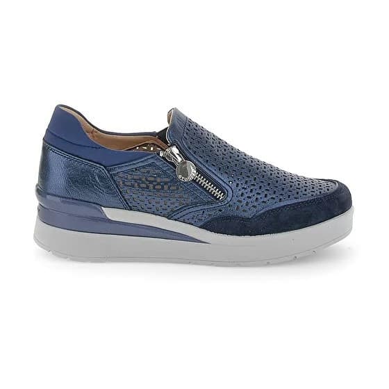 Stonefly slip on donna Cream 50 laminato blu 220735 in Sneaker casual Teresi Calzature - Marsala, commercioVirtuoso.it
