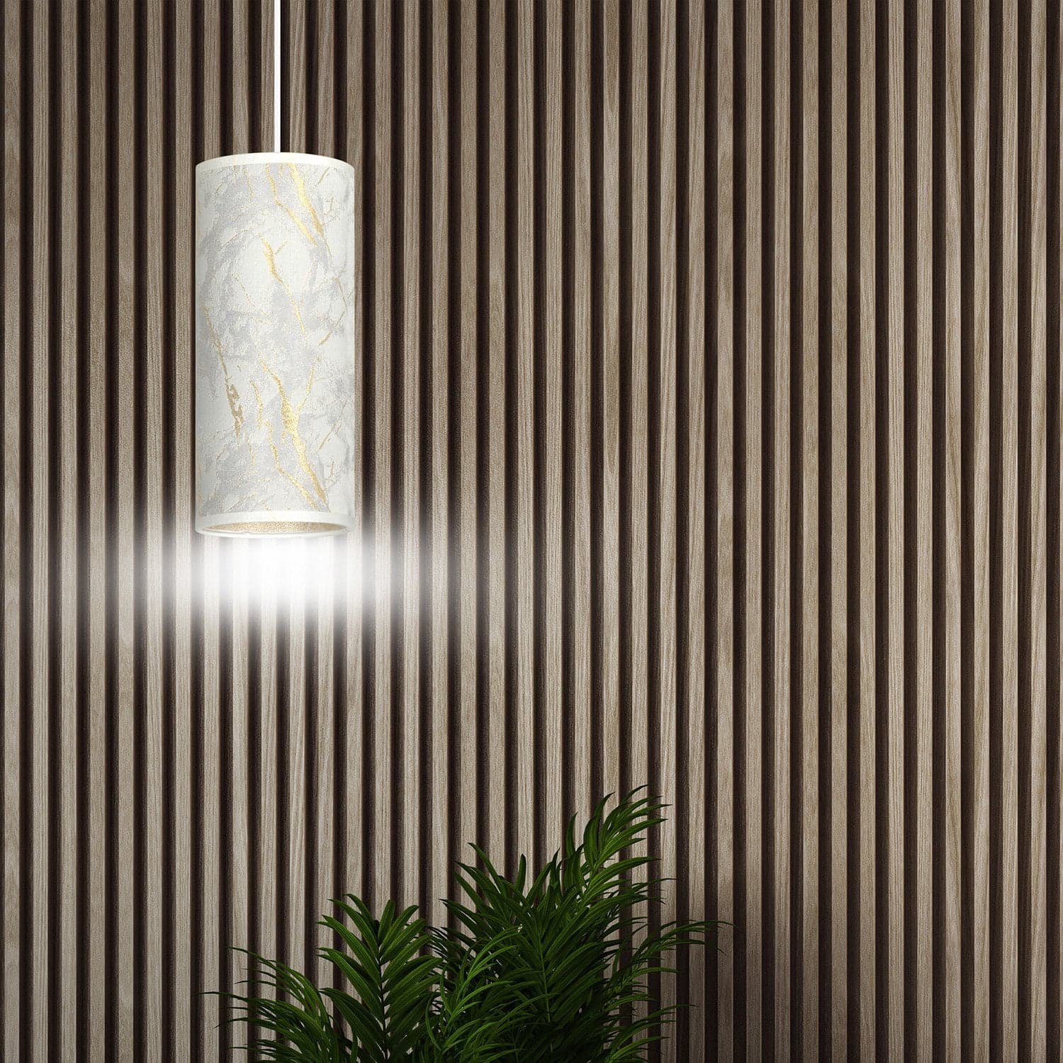 Sospensione 1 Luce Karli In Acciaio Bianco E Paralume Effetto Marmo Dorato in Lampade a sospensione LuceArt - Montecorvino Pugliano, commercioVirtuoso.it