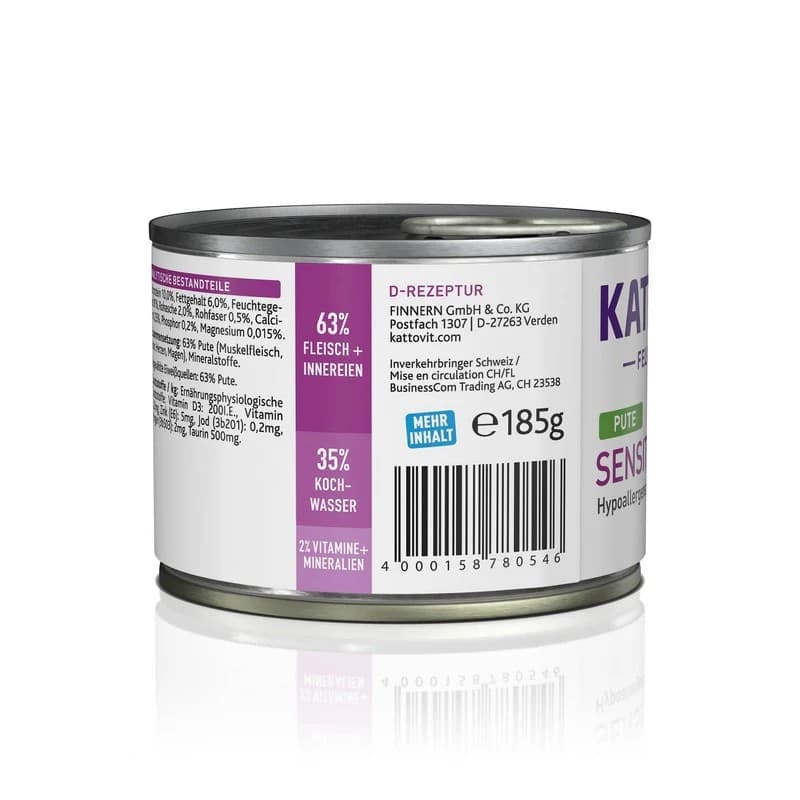 Kattovit Feline Sensitive Tacchino Patè per Gatti Scatoletta 85gr in Secco 101 Market - Poggibonsi, commercioVirtuoso.it