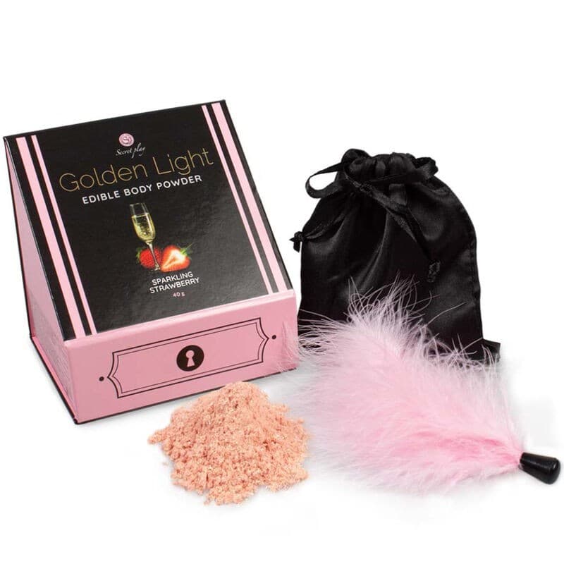 SECRETPLAY - KIT LUCE DORATA POLVERE E PIUMA ALIMENTARE FRIZZANTE ALLA FRAGOLA in Catene luminose Desideria Shop - Latina, commercioVirtuoso.it