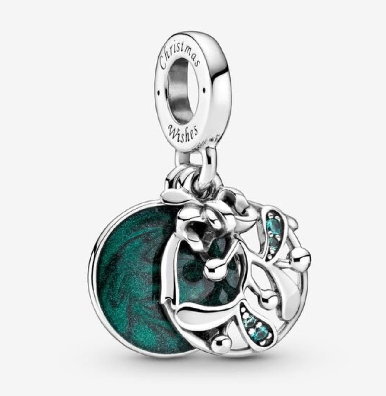 Pandora - Charm pendente Vischio natalizio