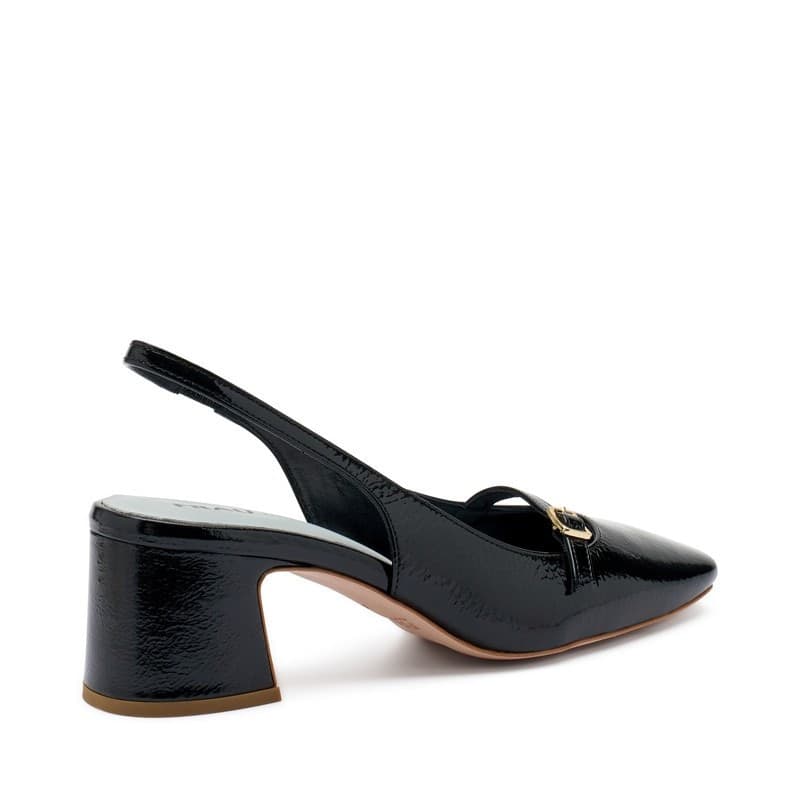 Frau slingback in vernice nero con mini cinturino 79T7 in Scarpe col tacco Teresi Calzature - Marsala, commercioVirtuoso.it