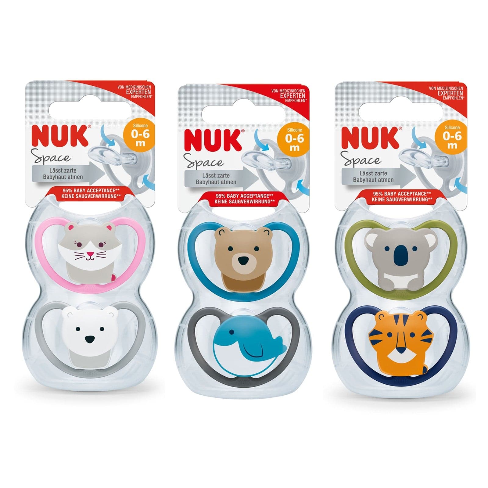 SUCCHIETTO NUK SPACE Silicone 0-6 2PZ in Succhietti La Casa Del Bebè - Napoli, commercioVirtuoso.it