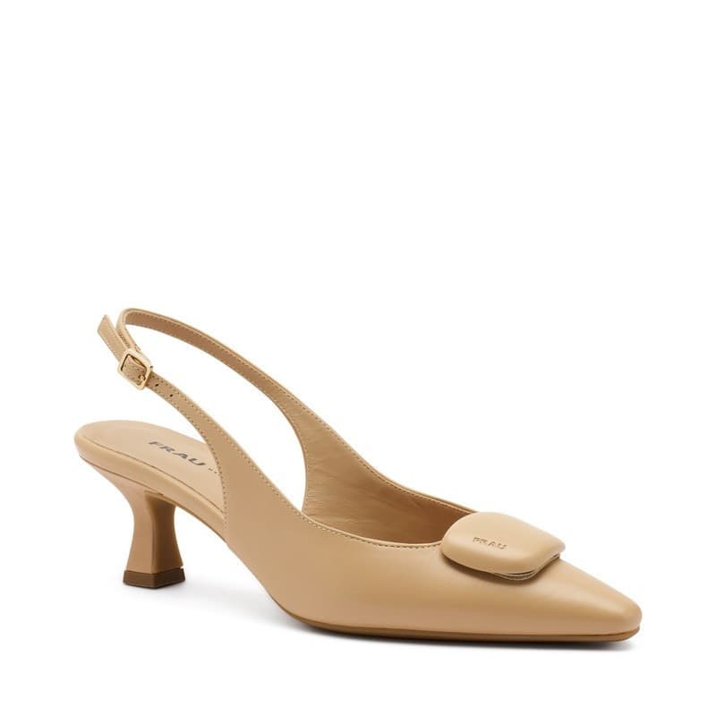 Frau slingback in nappa cookie con accessorio 81T1 in Scarpe col tacco Teresi Calzature - Marsala, commercioVirtuoso.it