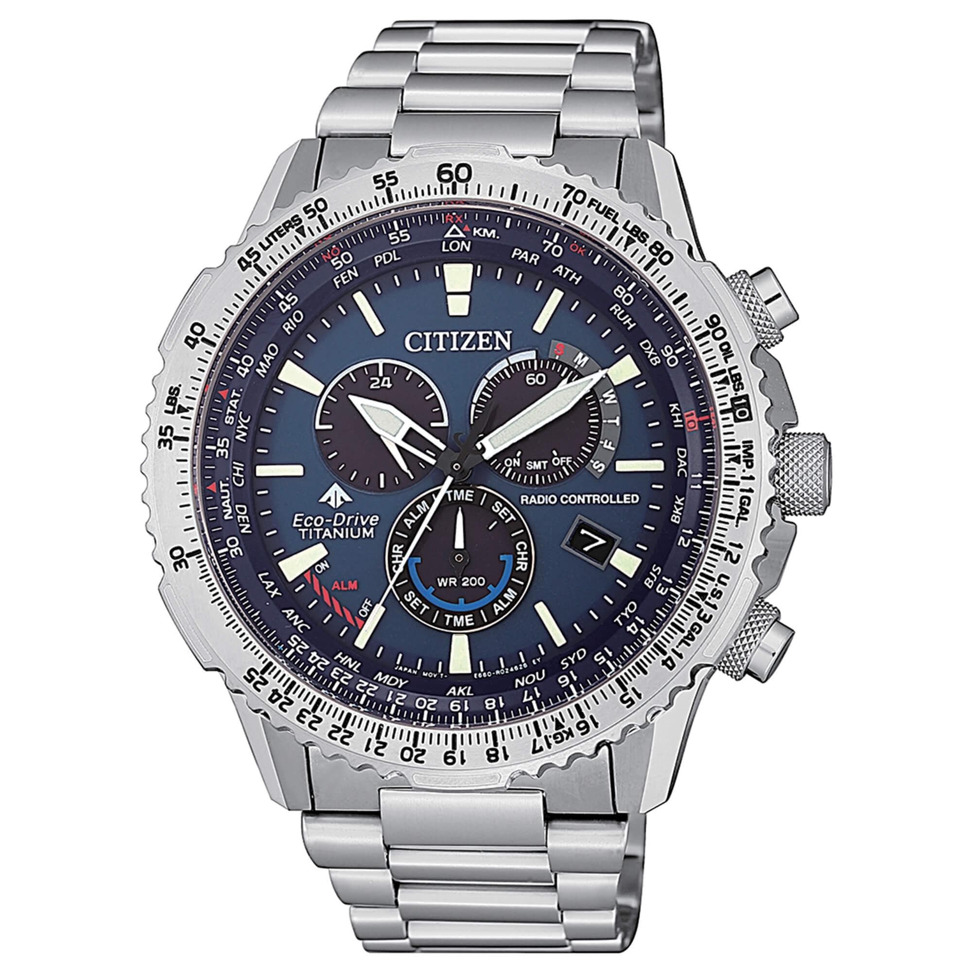 CITIZEN - Orologio Crono Pilot Super Titanio