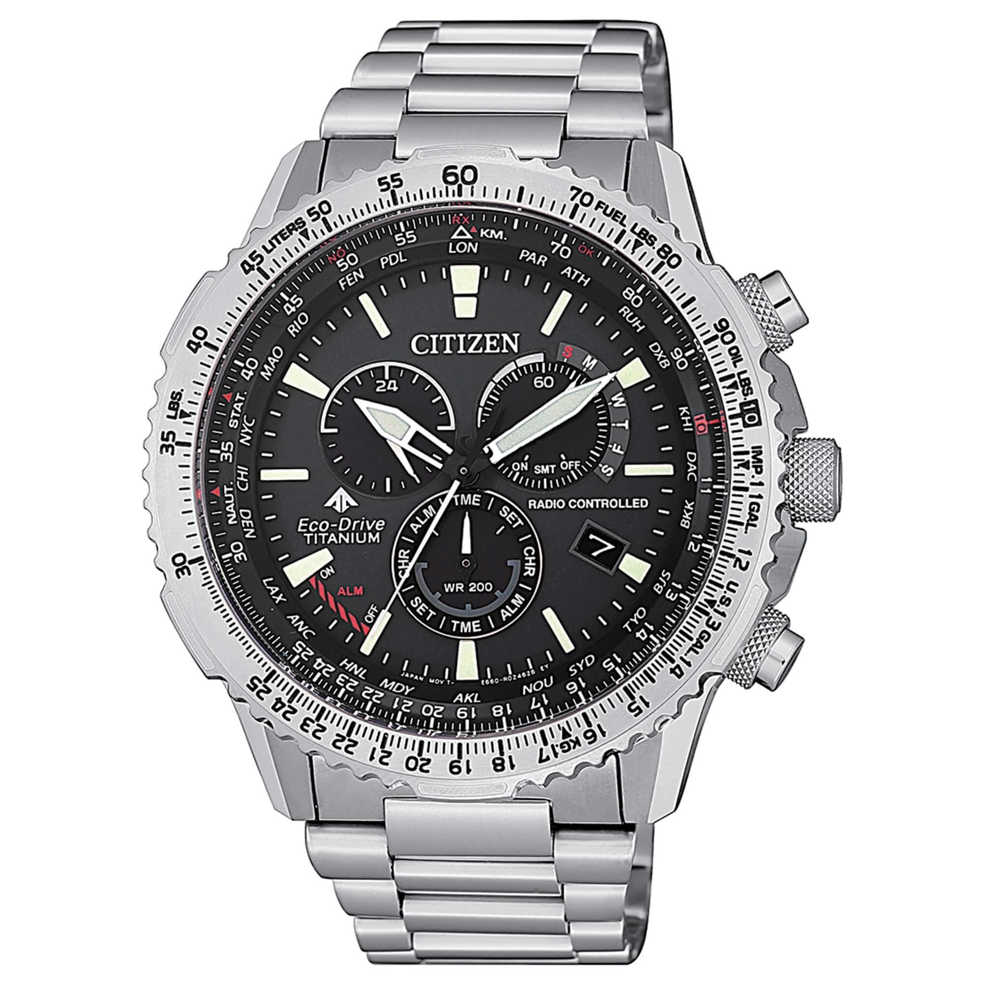 CITIZEN - Orologio Crono Pilot Super Titanio