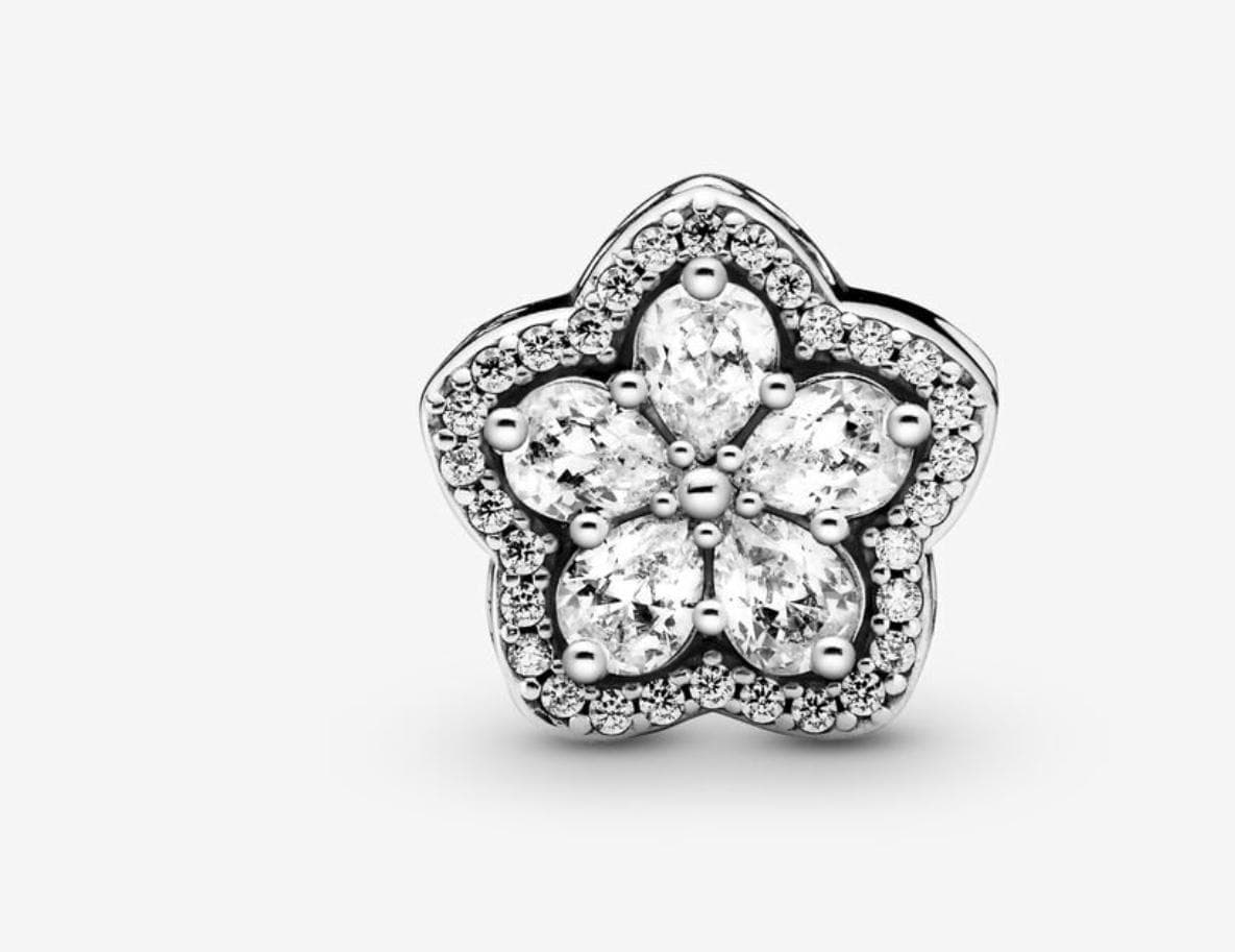 Pandora - Charm Fiocco di neve con pavé scintillante