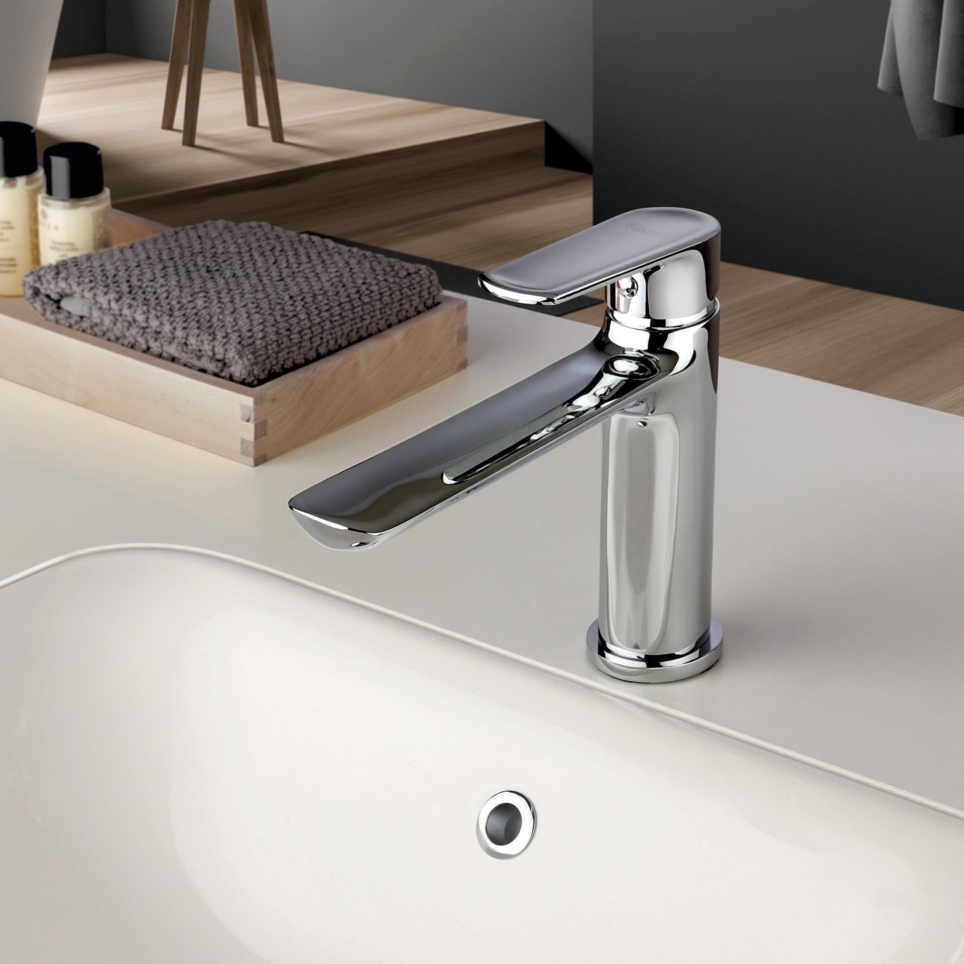 Rubinetto lavabo bocca lunga cromato Funky in Rubinetti per lavandini bagno Mondialshop - Parabiago, commercioVirtuoso.it