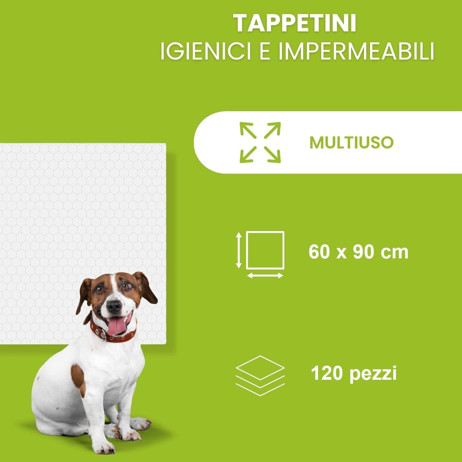 120pz Tappetini Igienici Traversine Cane Super Assorbenti 60x90cm con adesivo in Pannolini e mutande igieniche Danyx - Casoria, commercioVirtuoso.it