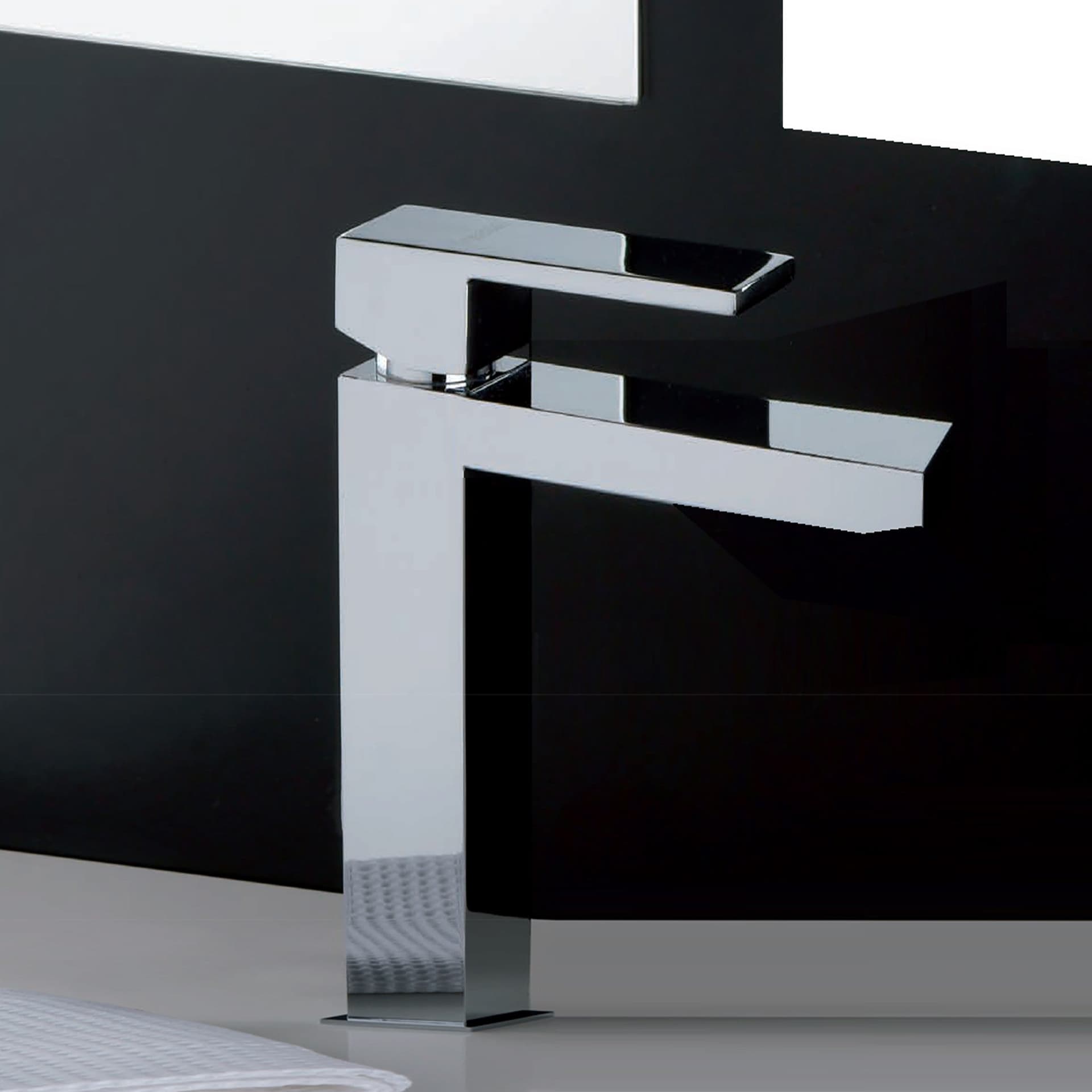 Miscelatore lavabo 1 leva quadrato cromato Manhattan in Rubinetti per lavandini bagno Mondialshop - Parabiago, commercioVirtuoso.it