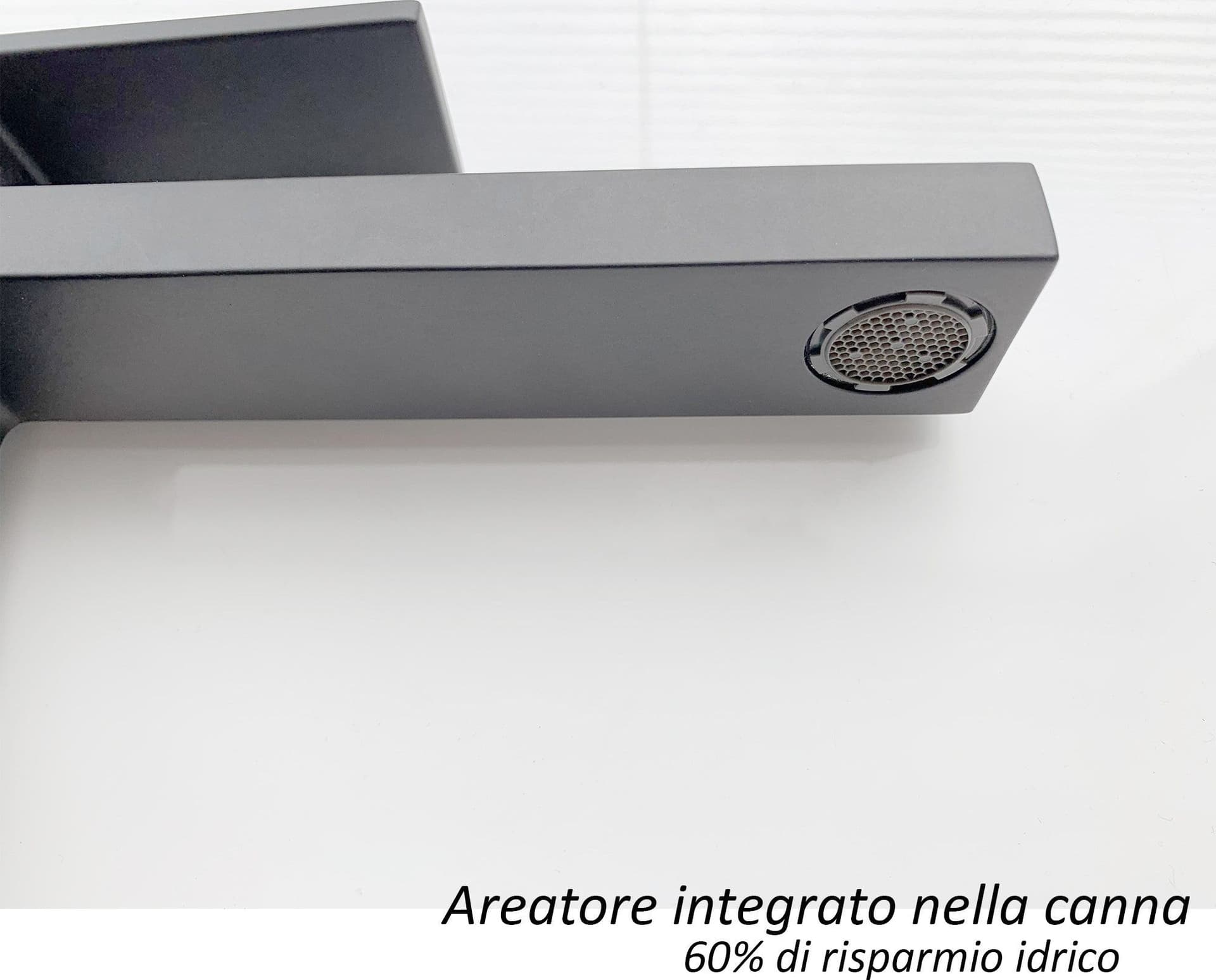 Miscelatore Lavabo bocca lunga nero opaco Total Black Manhattan in Rubinetti per lavandini bagno Mondialshop - Parabiago, commercioVirtuoso.it