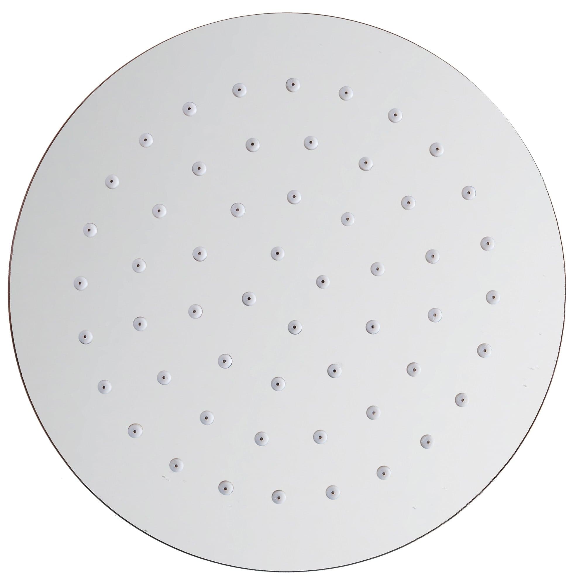 Soffione doccia tondo in acciaio 20cm